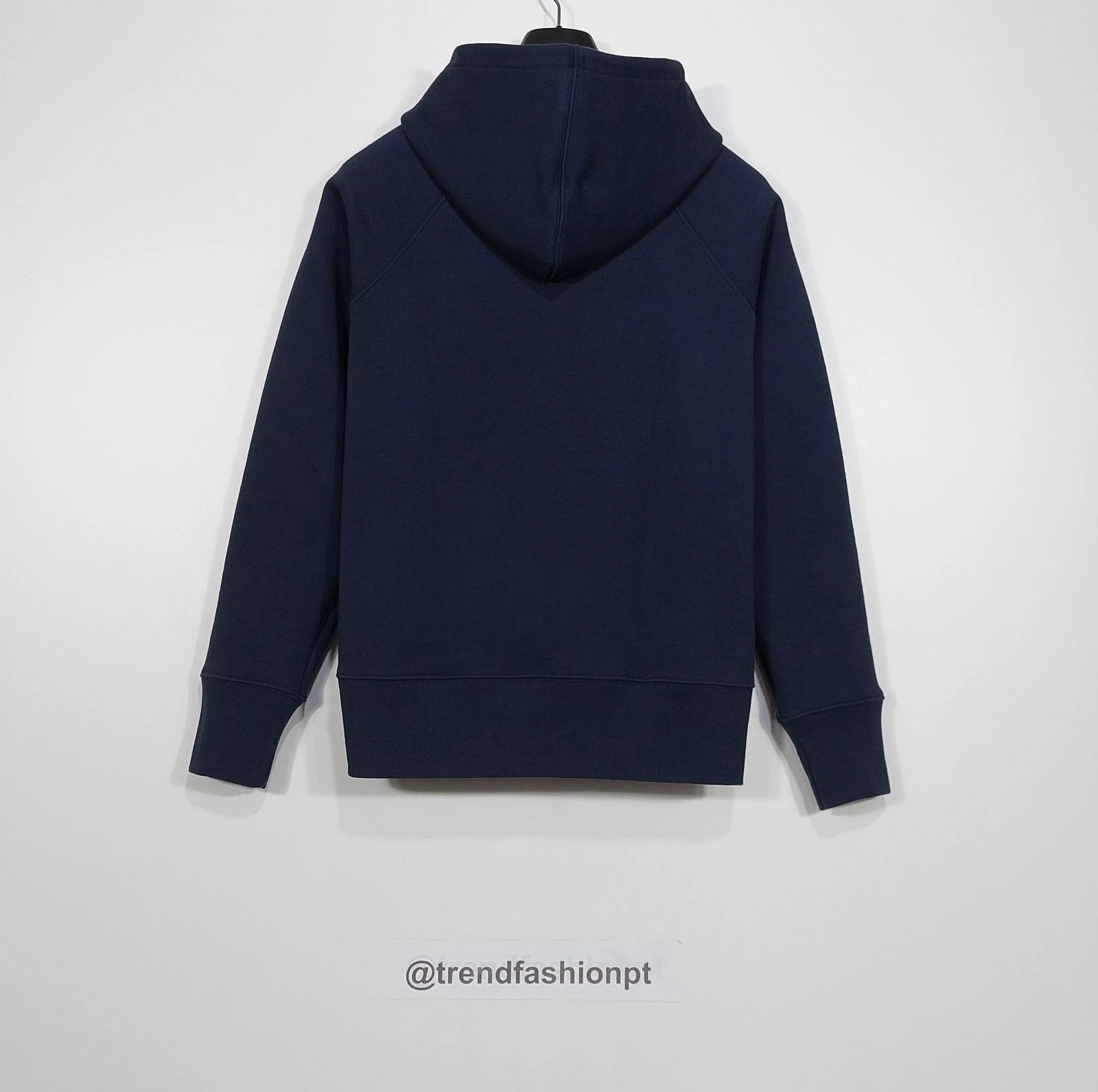 Sudadera con capucha de algodón liso Verlan - azul marino M – photo 7